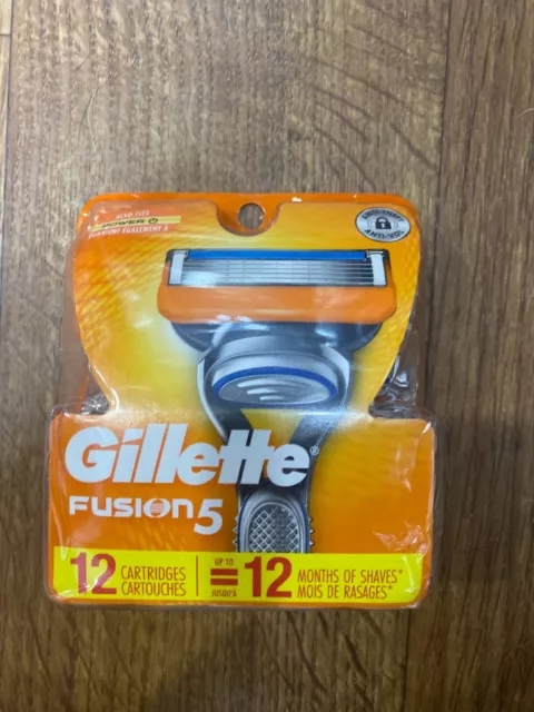 Gillette Fusion5,  Pack of 12 REPLACEMENT CARTRIDGES #5526