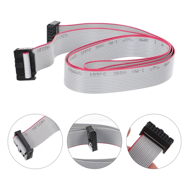 4pcs 16 Pin Câble Plat 16 Pin Ruban Câble Idc Connecteur Femelle