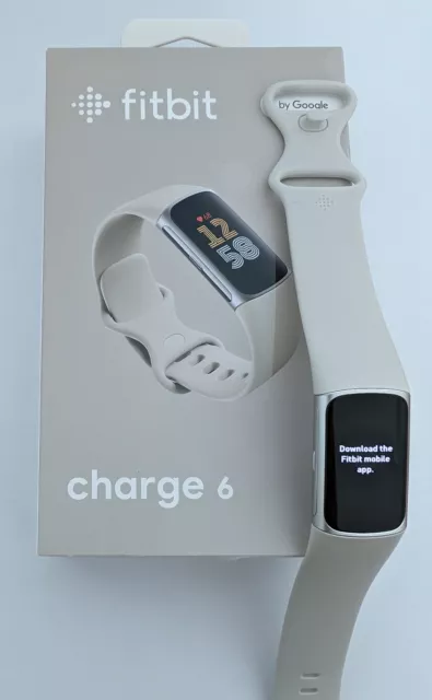 Fitbit Charge 6 Porcelain Smartwatch Fitness Aktivitätstracker (makellos)