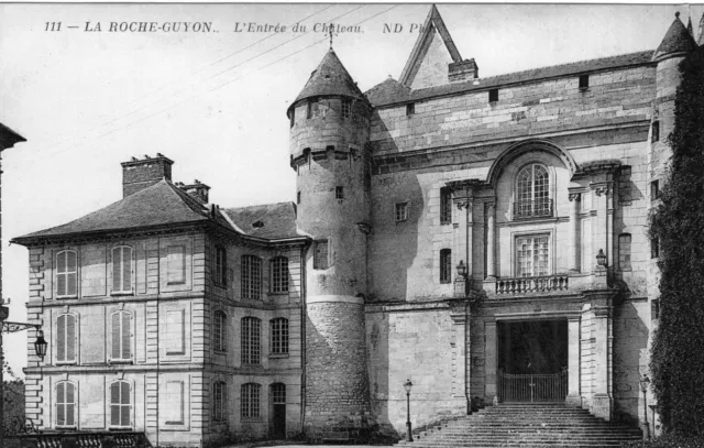 *6913 cpa 95 La Roche Guyon - l'entrée du château