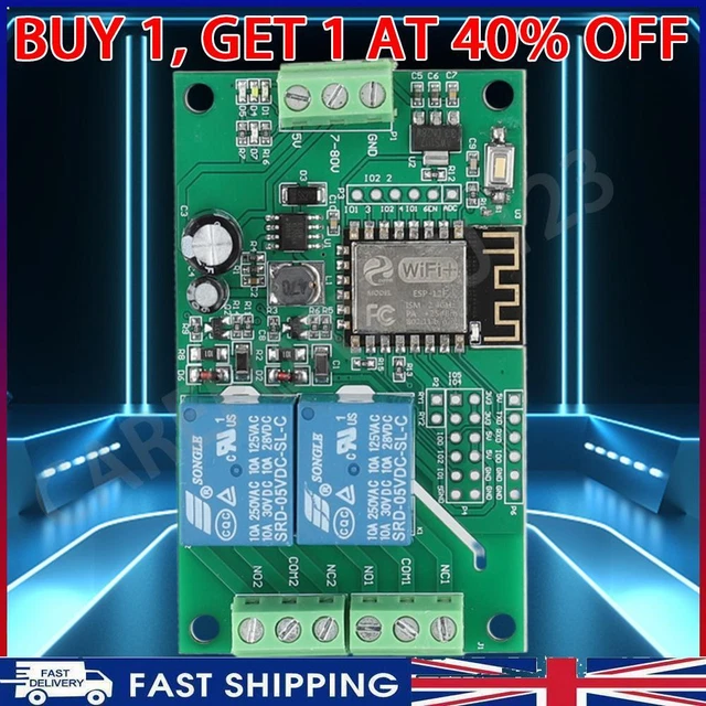 Modulo Relè WiFi Intelligente ESP8266 ESP-01S, 10A 5V-12V, Interruttore Wireless Per Domotica Fai-Da-Te E IoT
