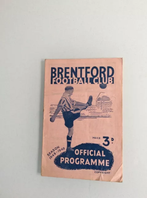 Brentford V Burnley 12.02.1949