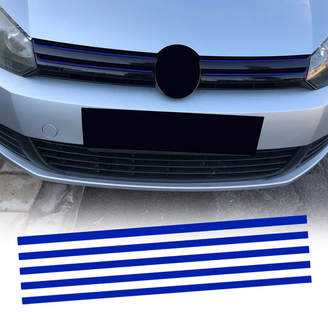 5pcs Reflective Car Strips Sticker Front Grill Hood Decal Decor Grille Stickers