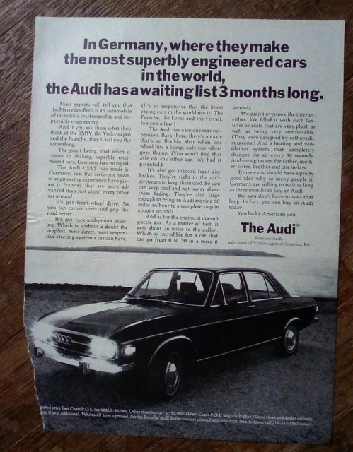 1971 Audi 100 LS Print ad
