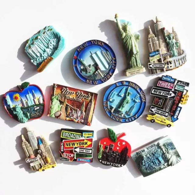 NEW YORK United States Tourism Travel Souvenir 3D Resin Refrigerator Magnet K1