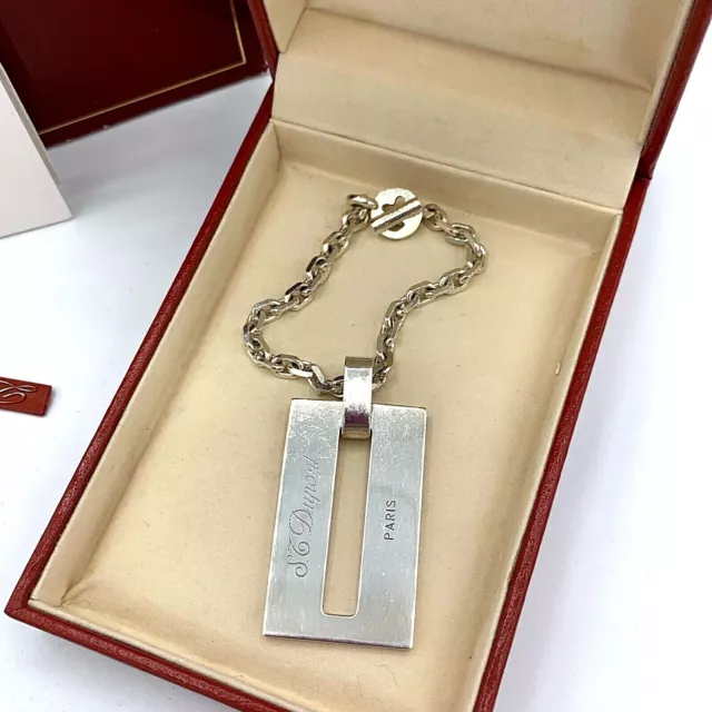 S.T. PORTACHIAVI DUPONT Paris Argento Sterling 925 Etichetta