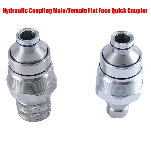7246802 7246799 Hydraulic Coupling Male/Female Flat Face Coupler for J2C2