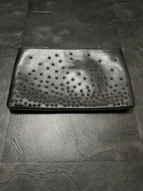 Christian Louboutin clutch bag Leather Black 18×31cm