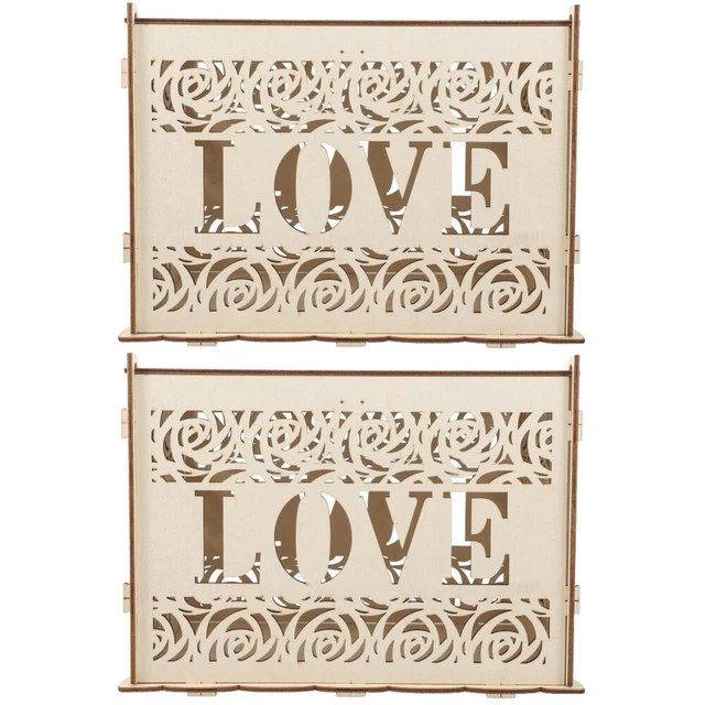 2x zart Geschenkkartenbox Hochzeits-Anmeldekartenbox Hochzeits-Namenskartenbox