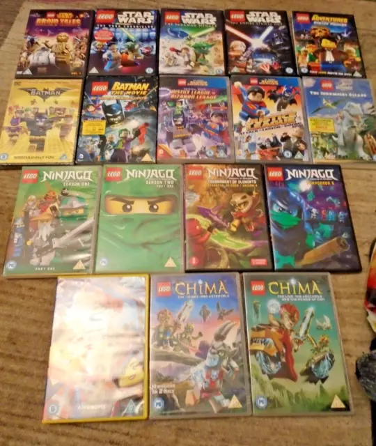 Lego Bundle (Star Wars / Chima / Batman etc) - 17x DVD - Region 2 - VGC