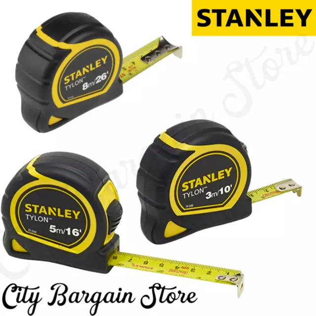 Stanley Pocket Tape Measure with Tylon Blade 3m / 5m / 8m
