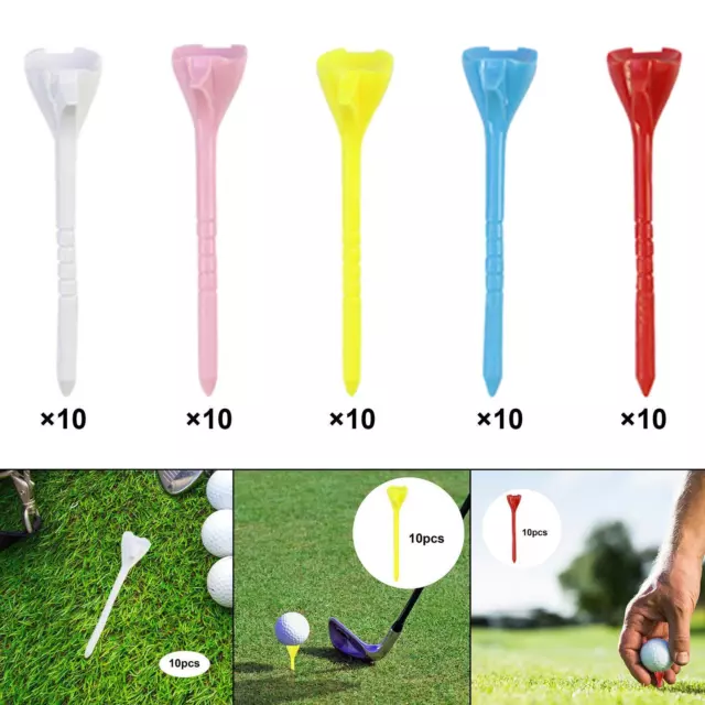 10x 10 Degrees Golf Tees Unbreakable with Direction