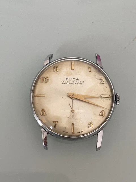 Reloj Flica de cuerda antiguo a revisar no funciona