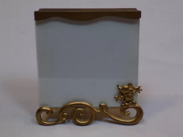 Mickey Mouse Charpente Disney Gold Metal Frame Photo Picture Holder 5.25" x 5.5"