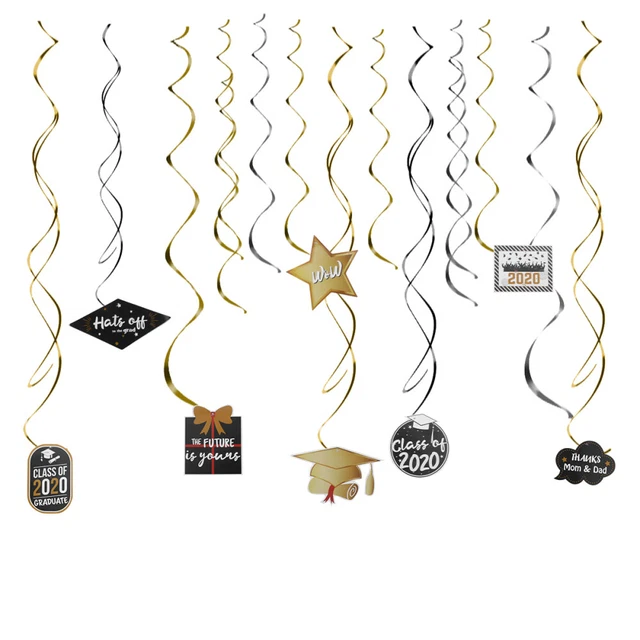 30 piezas 2020 banner colgante de graduación accesorios de cabina de fotos de graduación