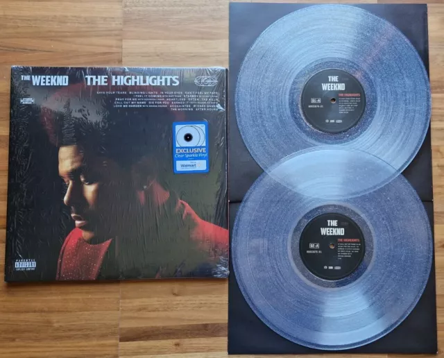 THE WEEKND  HIGHLIGHTS HITS LIMITED CLEAR SPARKLE VINYL CA 2-LP
