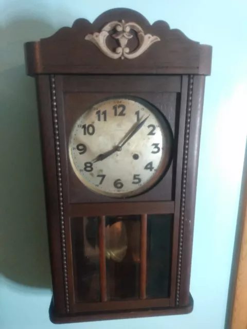 Junghans Oak Wall Regulator Clock Running