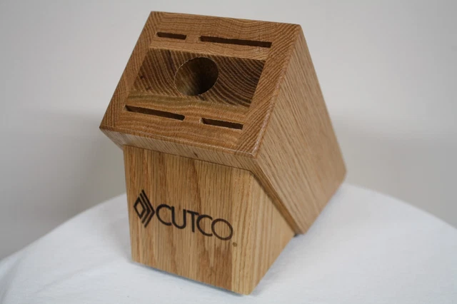 Cuchillo de almacenamiento de bloques de madera Cutco Cubertería 5 orificios