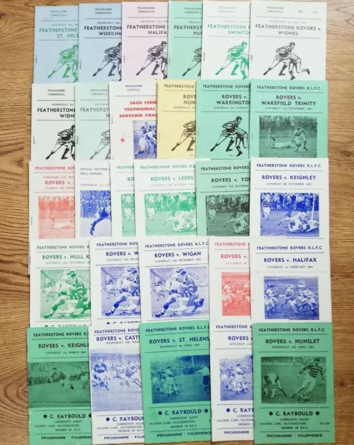 Featherstone Rovers Rugby League Programmes 1963 - 1965