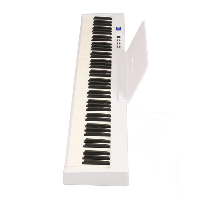 (White)88 Key Folding Piano Keyboard HiFi Stereo Foldable Electronic Piano Plug