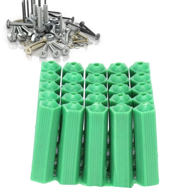 100 pz M6 tubo di espansione tubo di espansione plastica spina a parete fissaggio tubo di espansione