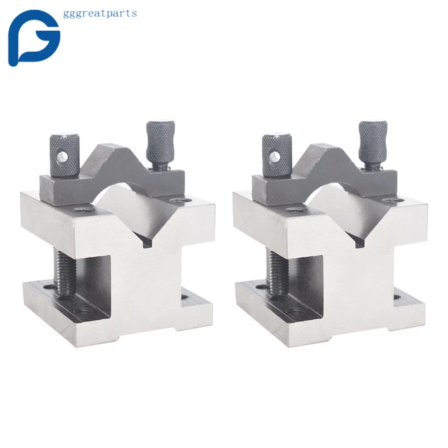 1 Set Multi-use Gauge Gage Machinist Tool 2-3/8 x 2-3/8 x 2 Inch V Block & Clamp