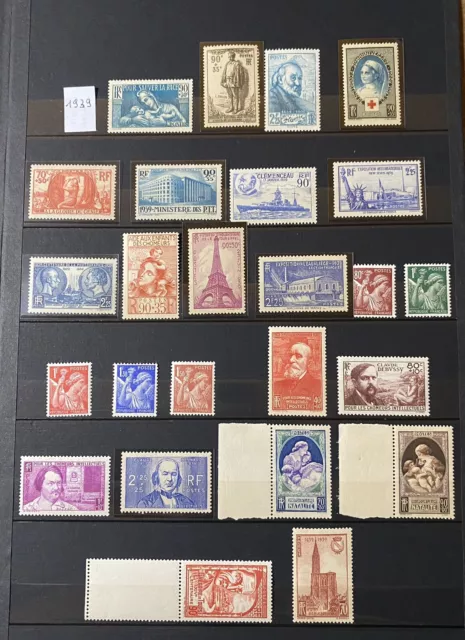 Timbres France Neufs** luxe année complète 1939,  n°419/450, cote 343 euros mini