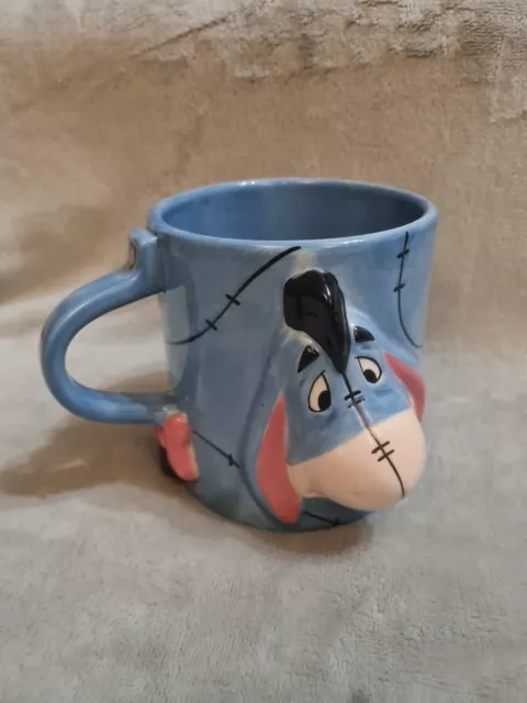 Disney Store Large Eeyore Mug Winnie The Pooh 3D Ceramic Coffee Tea Mug Cup