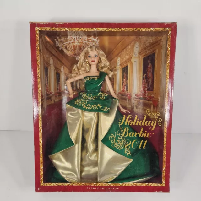 NEW IN BOX 2011 HAPPY HOLIDAY Barbie Doll COLLECTOR's Edition T7914 Green dress