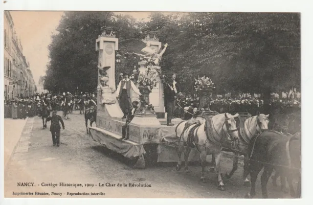 NANCY - CPA 54 - Cortège Historique 1909 - le char de la Révolution