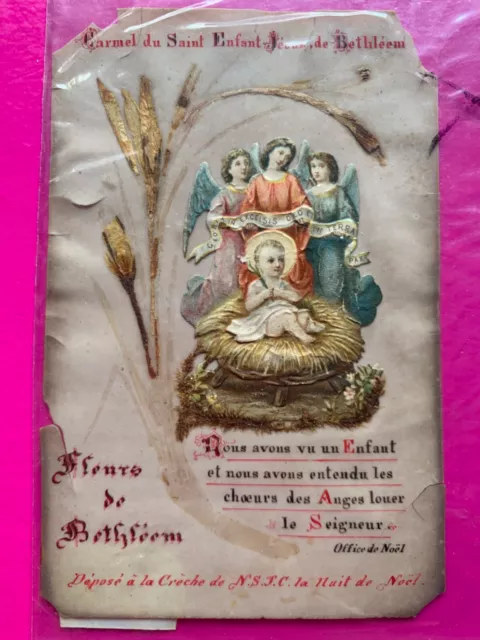 Santino Holy Card Del 900, Fleurs De Bethlèem - Rif. 11232