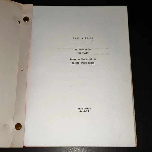 Unsigned, Originals, Scripts, Movie Memorabilia