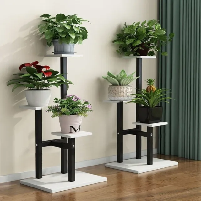 4Tier Metal Plant Stand Home Indoor Outdoor Garden Flower Pot Shelf Display Rack