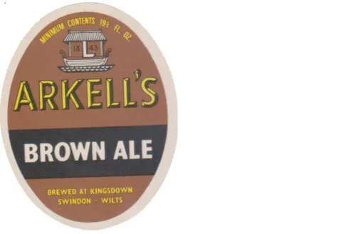 Arkell's Kingsdown Brewery Brown Ale 9 1/3 fl. oz. Beer Bottle Label