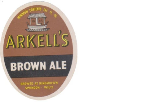 Arkell's Kingsdown Brewery Brown Ale 9 1/3 fl. oz. Beer Bottle Label