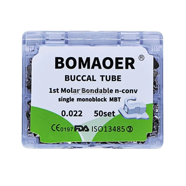 Tubes Buccaux Orthopédiques AZDENT Pour 1ère Molaire MBT 022 - Lot De 20 Sets