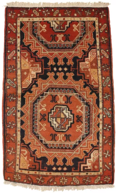 Orange Vintage Tribal Geometric 2'2X3'6 Boho Farmhouse Rug Oriental Decor Carpet