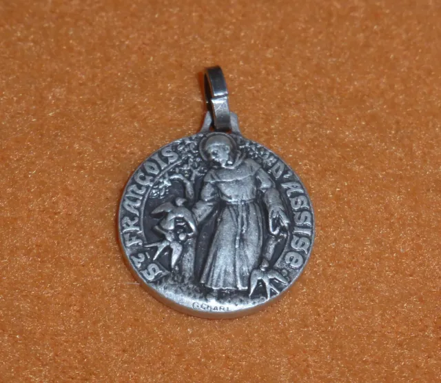 Franz von Assisi Anhänger Gott schütze Dich Medailleur Chari Hl. Franziskus