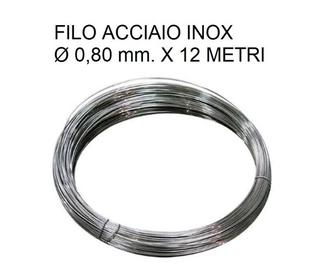 Filo di acciaio Inossidabile 0,3 mm va V2 A 0,30 mm x 2000 m Filo di acciaio Inossidabile 0,3 mm va V2 A 0,30 mm x 2000 m