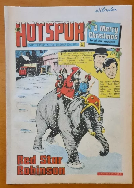 The Hotspur Comic No. 740 (1973) December 22nd Fine Bright Copy- Christmas Issue
