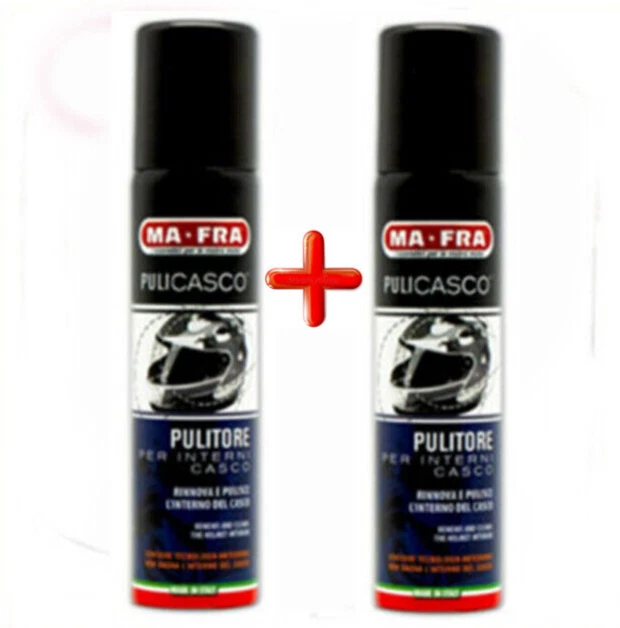 2 X Pulicasco Ma-Fra 75 ml Schiuma Igienizzante Pulizia Interna del Casco Mafra