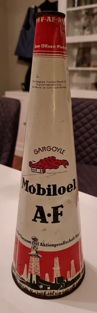 sehr seltene Öldose Mobiloel "A F " original befüllt 30iger Jahre