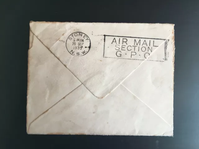GB 1935 GV 1s3d Rate Airmail letter London SW to Westport NZ  (PSE68) 2