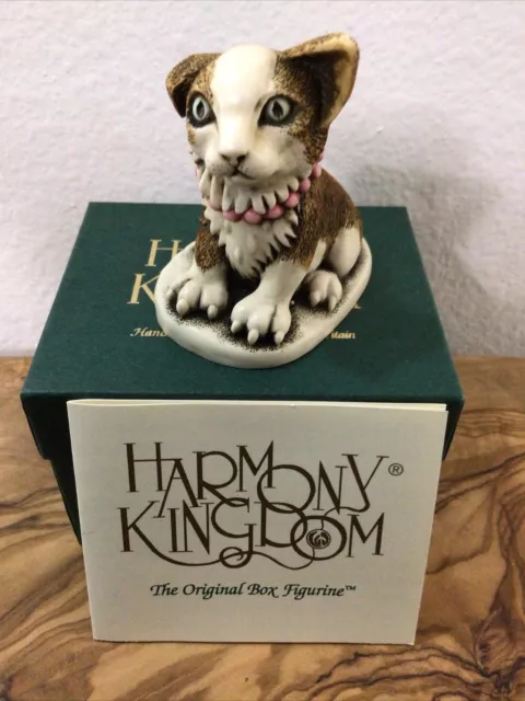 DBL SIGNED!!   RARE! Harmony Kingdom PEARL Cat LE 450  w/Box