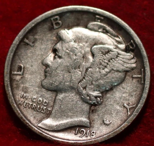 1918-D Denver Mint Silver Mercury Dime