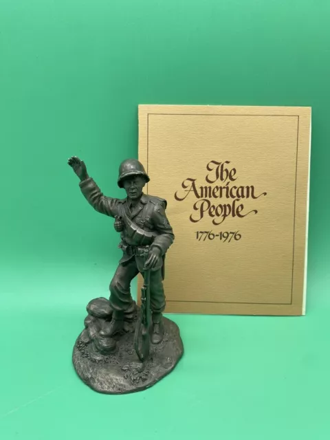 Franklin Mint Pewter Figure People of Colonial America With COA The GI