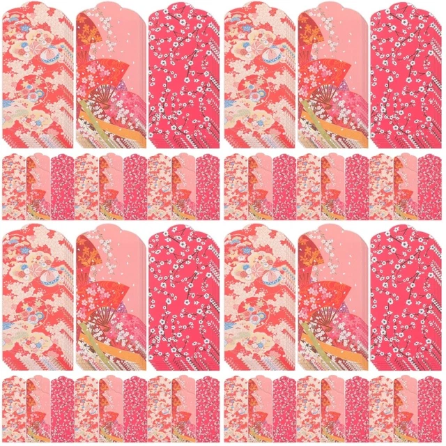 120 Pcs Paper Japanese Style Red Envelope Cartoon Money Bags Lucky