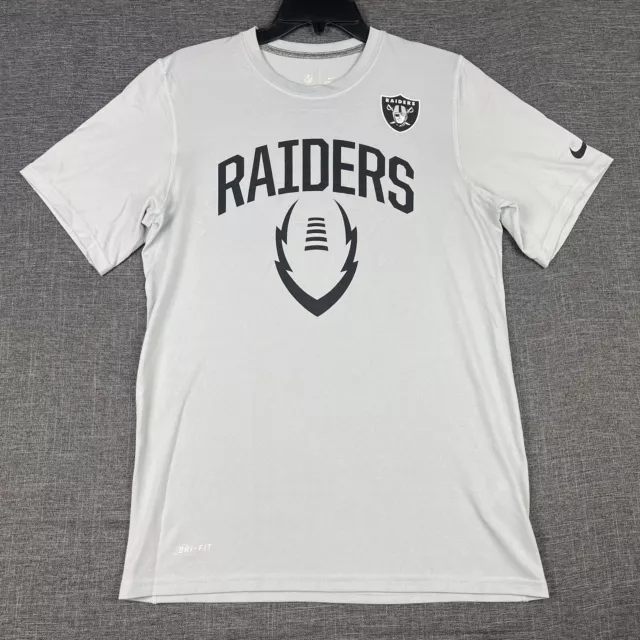 Las Vegas Raiders Nike Mens T-Shirt Dri-Fit Athletic Casual NFL Gray Small