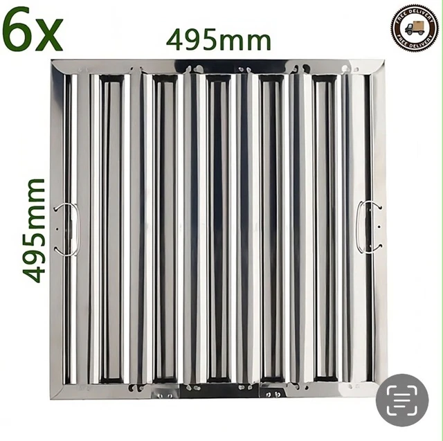 Canopy Grease Baffle Filter Stainless Steel Kitchen Extraction Hood 49