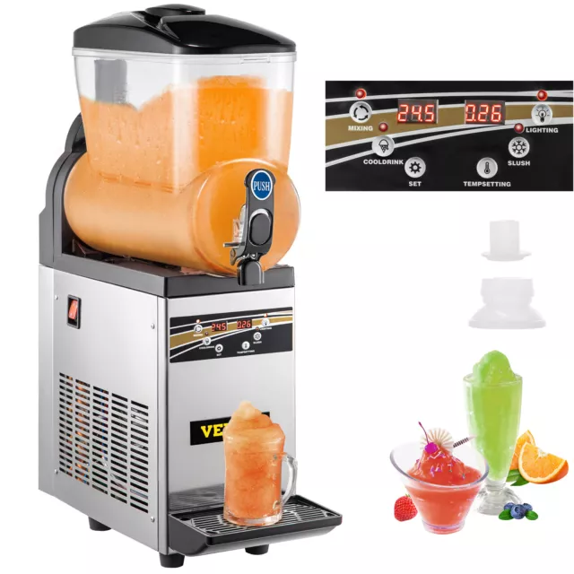 VEVOR 15L Slushie Machine Commercial Margarita Frozen Juice Drink Ice Maker